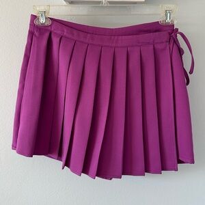 Purple Pleated Skort